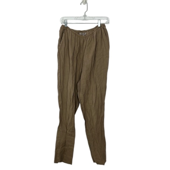 FLAX tan linen pants size L - Picture 1 of 4